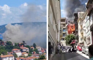 Ahşap binada yangın! İstanbul’un birçok yerinden görülüyor