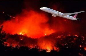 Çanakkale’deki orman yangını THY seferini iptal ettirdi!