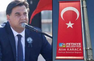 Türk bayrağı üzerine ismini yazdıran belediye başkanına soruşturma