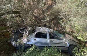 Kontrolden çıkan otomobil ağaçların arasına yuvarlandı: Dört ölü üç yaralı