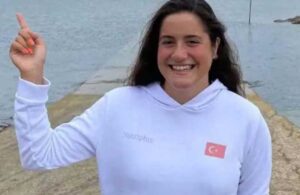 22 yaşındaki Aysu Türkoğlu kendi rekorunu kırarak Kuzey Kanalı’nı geçen ilk Türk oldu