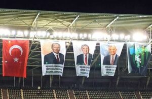 Kocaelispor’un stadyumunda skandal fotoğraf! Bir tek Atatürk’e yer vermediler
