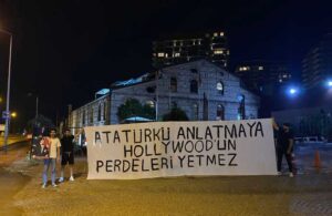 Memleket Partililerden Disney Türkiye’nin önünde ‘Atatürk’ protestosu