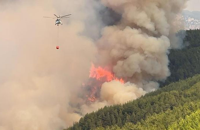 Antalya’da orman yangını! 13 ev tahliye edildi