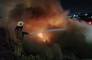 İstanbul’da bin metrekarelik geri dönüşüm tesisinde yangın çıktı