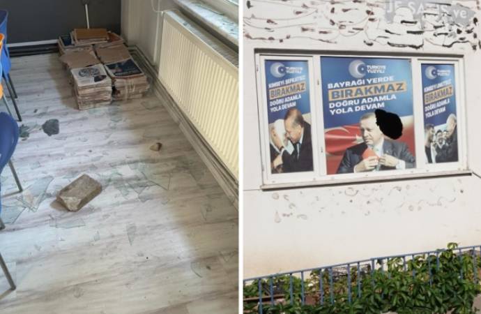 Çanakkale’de AKP seçim ofisine taşlı saldırı