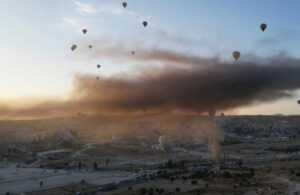 Kapadokya’da korkutan yangın! Balonların kalktığı saate denk geldi