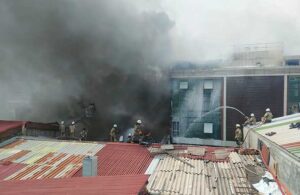 Kartal Belediyesi ekipleri Ataşehir’de çıkan yangının söndürülmesine destek verdi