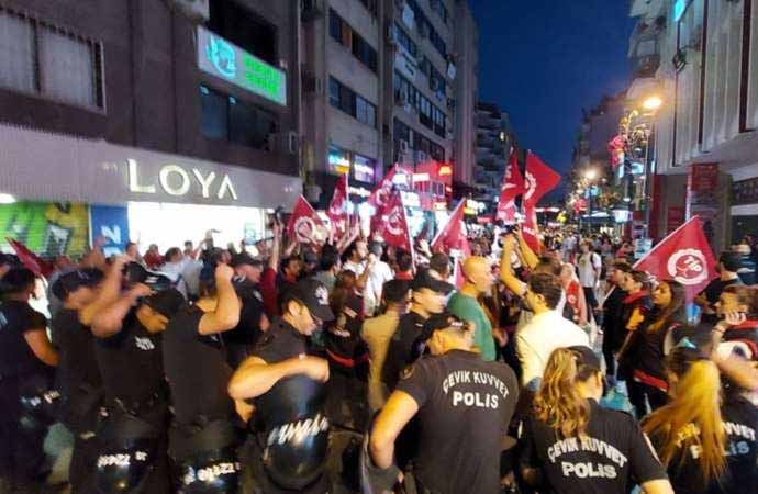 Can Atalay ve Gezi Direnişi tutukluları için sokağa inen TİP’lilere polis müdahalesi