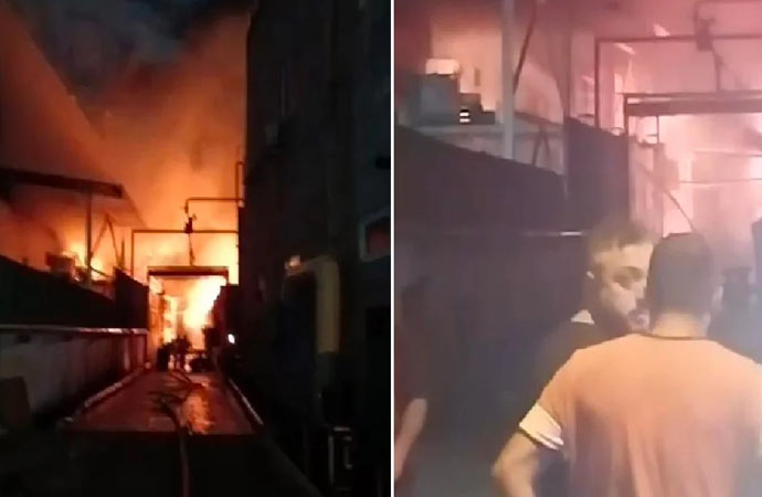 İstanbul’da madeni yağ fabrikasında yangın!