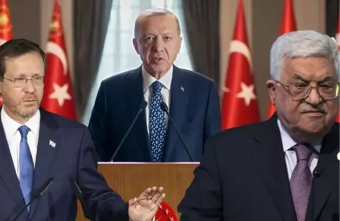 akp'li cumhurbaşkanı erdoğan, filistin devlet başkanı abbas ve i̇srail cumhurbaşkanı herzog ile görüştü - tele1