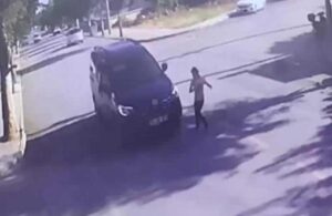 Karşıya geçmeye çalışan çocuk araba çarpmasıyla yola savruldu
