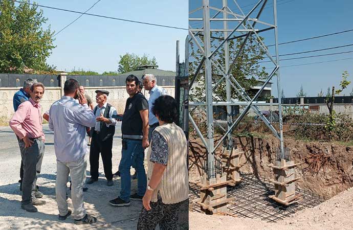 Malatya’da yerleşim yeri yakınında baz istasyonu inşaatı: Köylüler tepkili!