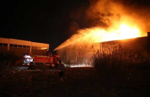 Manisa’daki fabrikada yangını kontrol altına alındı