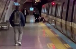Metroda korkutan anlar! Raylara düşen genç kıl payı kurtarıldı