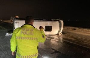 Diyarbakır’da yolcu minibüsü devrildi: 14 yaralı