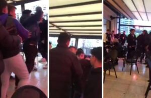 Kadıköy’de Starbucks’ı protesto eden grup ile müşteriler birbirine girdi! Yumruklar havada uçuştu