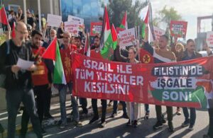 Ambarlı Limanı’nda sosyalistlerden Filistin protestosu: İsraille tüm ilişkiler kesilsin!