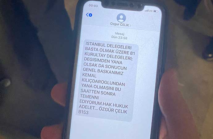 CHP kurultayında İstanbul delegelerine sahte mesaj atıldı! Özgür Çelik’ten açıklama