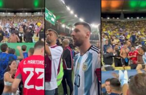 Brezilya Arjantin maçı savaş alanına döndü, kaleci polise saldırdı, Messi takımı sahadan çekti