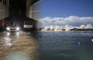Karadeniz’de dev dalgalar duvar yıktı, evleri su bastı