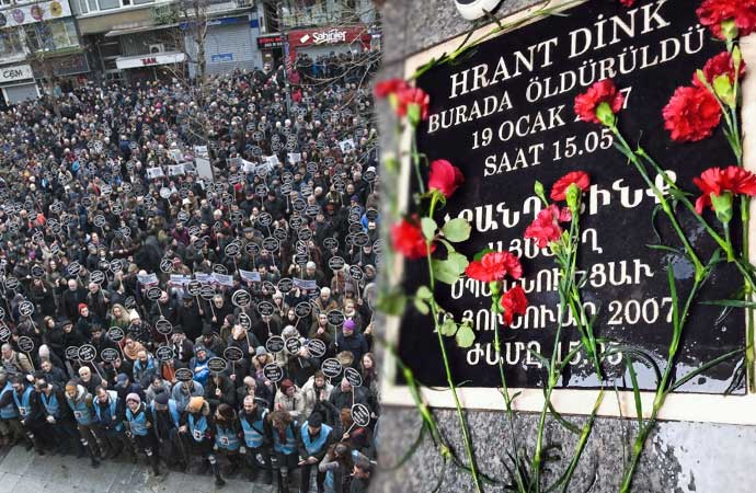 Sebat Apartmanı önünde Hrant için eylem! “Bu dava biz ‘bitti’ demeden bitmez”