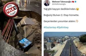 AKP’li belediye çöken asfaltı öngörememiş! ‘Yağ gibi kayıyor’ denilen yolun altı mağara çıktı!