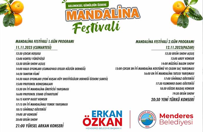 Mandalina Festivali için geri sayım başladı