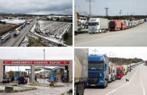 Balkanlar’da yollar kardan kapandı! Edirne’de 20 kilometre tır sırası
