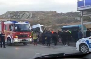 Ankara’da otomobil midibüs ve çekicinin karıştığı kazada 21 yaralı