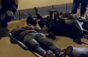 Kadıköy’de feci kaza! motosiklet sürücüsü metrelerce sürüklendi