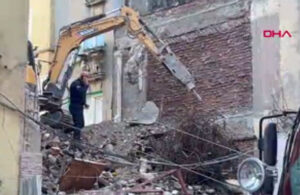 Kadıköy’de bina çöktü! Enkaz altındaki işçi hastaneye kaldırıldı