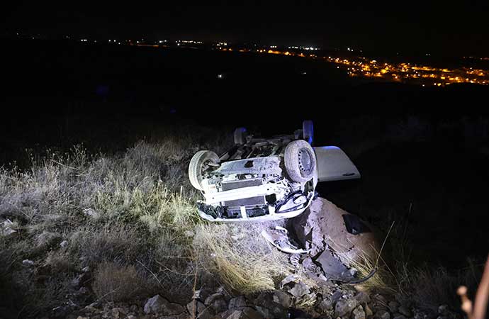 Nevşehir’de otomobil takla attı! Sürücü yaralanmadan kurtuldu