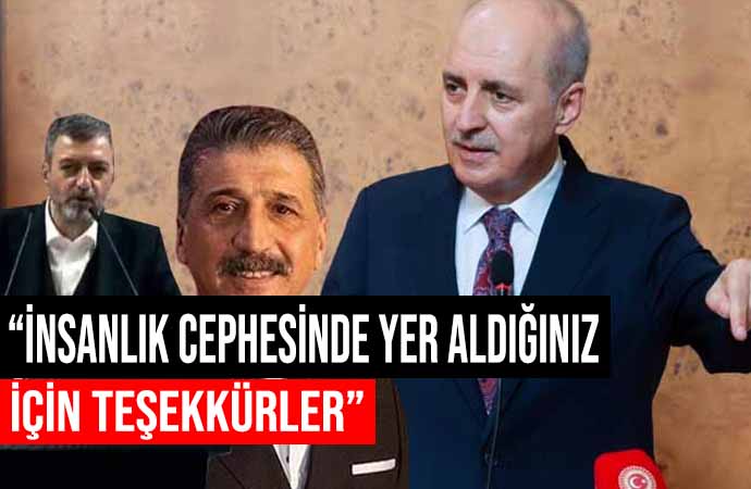 Numan Kurtulmuş’tan Cem Davran ve Ali Sinanoğlu’na ‘Gazze’ teşekkürü!