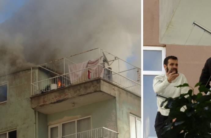 Cezaevi firarisi annesinin evini yakıp yan binanın balkonuna kaçtı! 9 saatte ikna edildi