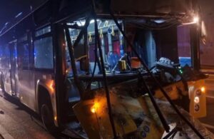 Şişli’de İETT otobüsü hafriyat kamyona çarptı! 9 yaralı