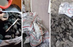 Yardım kömürü diye dağıtılan çuvallardan ‘taş’ çıktı