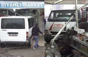 Kontrolden çıkan minibüs markete daldı! 5 öğrenci yaralı