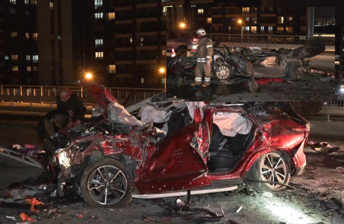 Başakşehir’de korkunç kaza! Arabalar tanınmayacak hale geldi, 4 ölü