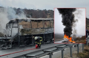 Çorum’da kamyona çarpan yolcu otobüsü alev aldı: 2 kişi hayatını kaybetti