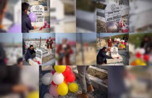 6 Şubat depremlerinde hayatını kaybeden çocukların mezarlarına oyuncak bıraktılar