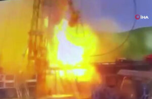 1 işçinin öldüğü petrol kuyusundaki patlamanın görüntüleri ortaya çıktı!