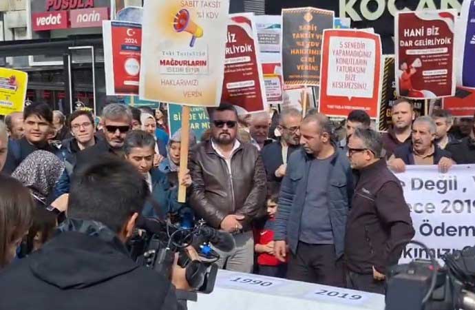 TOKİ mağdurları , İstanbul, Murat Kurum, TOKİ, AKP, proteso