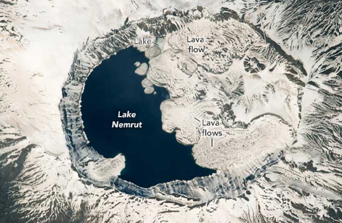 Astronotun gözünden Nemrut Krater Gölü… NASA paylaştı
