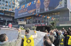 AKP önünde Murat Kurum protestosu!