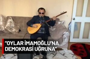 Görme engelli Aşık Ali Sezer’den Ekrem İmamoğlu için türkü
