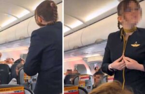 Saatlerce rötar yapan uçağa yemek gelmeyince yolcular isyan etti