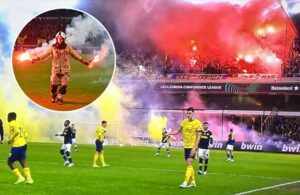 Fenerbahçe’ye Union SG maçında yakılan meşaleler yüzünden seyirci cezası gelir mi? İşte UEFA’nın kararı…