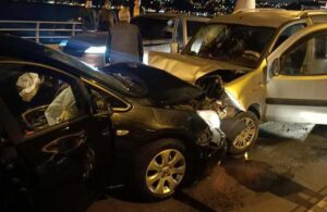 Sarıyer’de ters yöne giren otomobil kaza yaptı! Yedi yaralı