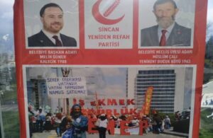 Yeniden Refah Partili adaylardan HDP’li EMEP’li afiş